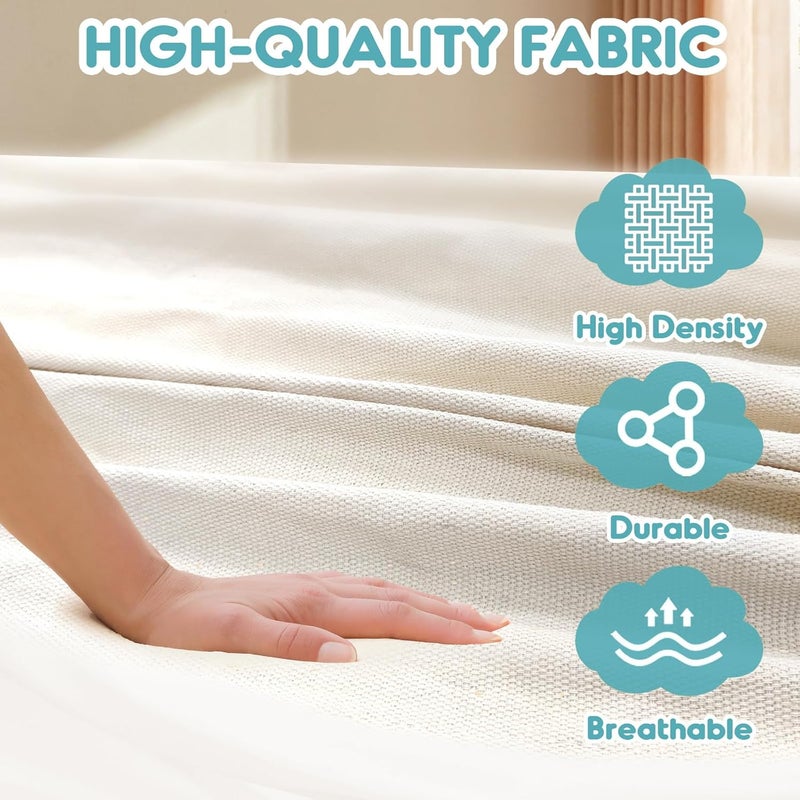 Anyoo Garden Cotton Hammock Comfortable Fabric Hammock with Spreader Bar Sturdy Hammocks Up to 450lbs Portable Lightweight Hammocks with Travel Bag for Camping Outdoor/Indoor Patio Backyard - Image 3